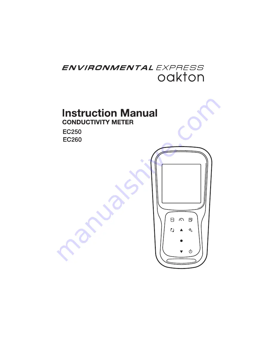 Environmental Express OAKTON EC250 Instruction Manual Download Page 1