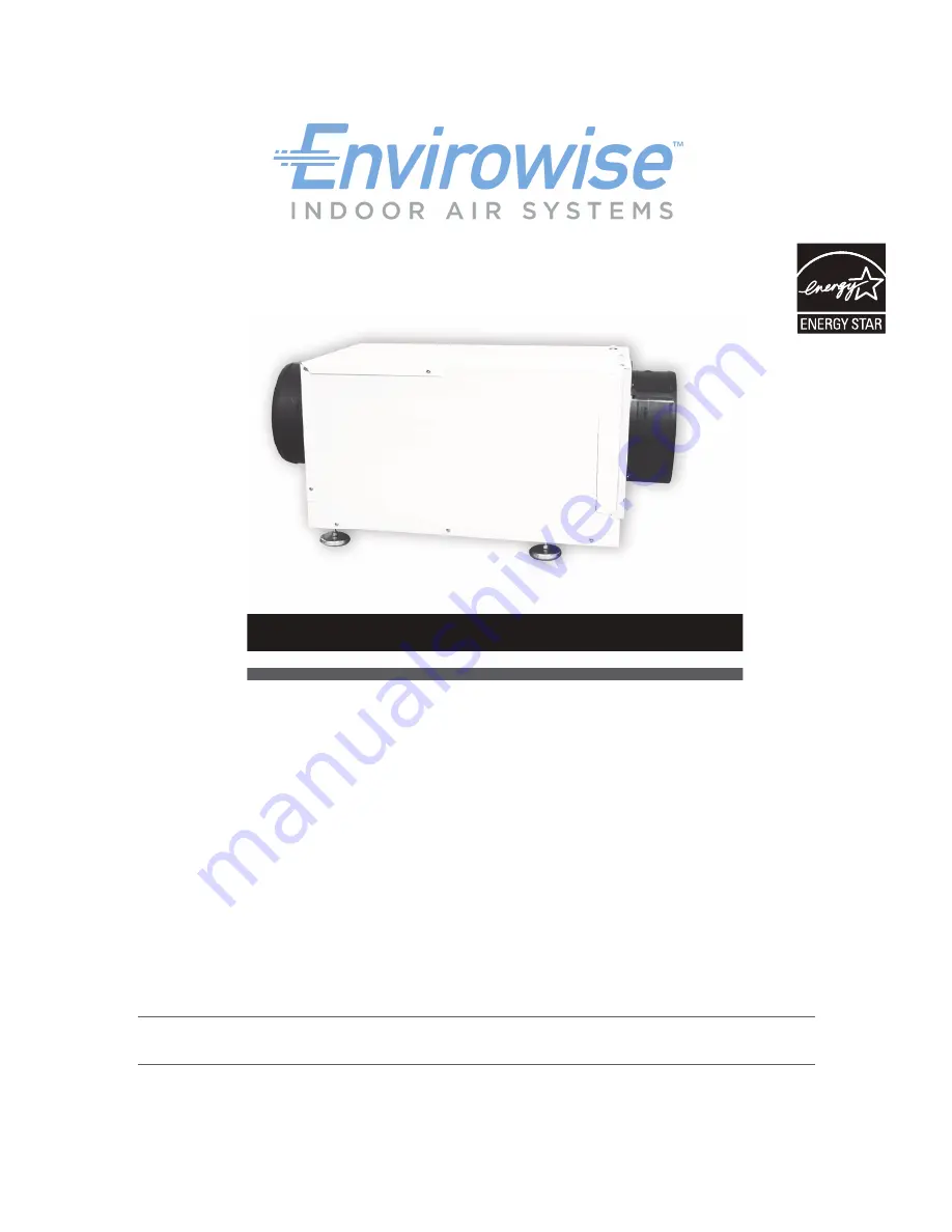 Envirowise EDHUM70V Installation Instructions Manual Download Page 1