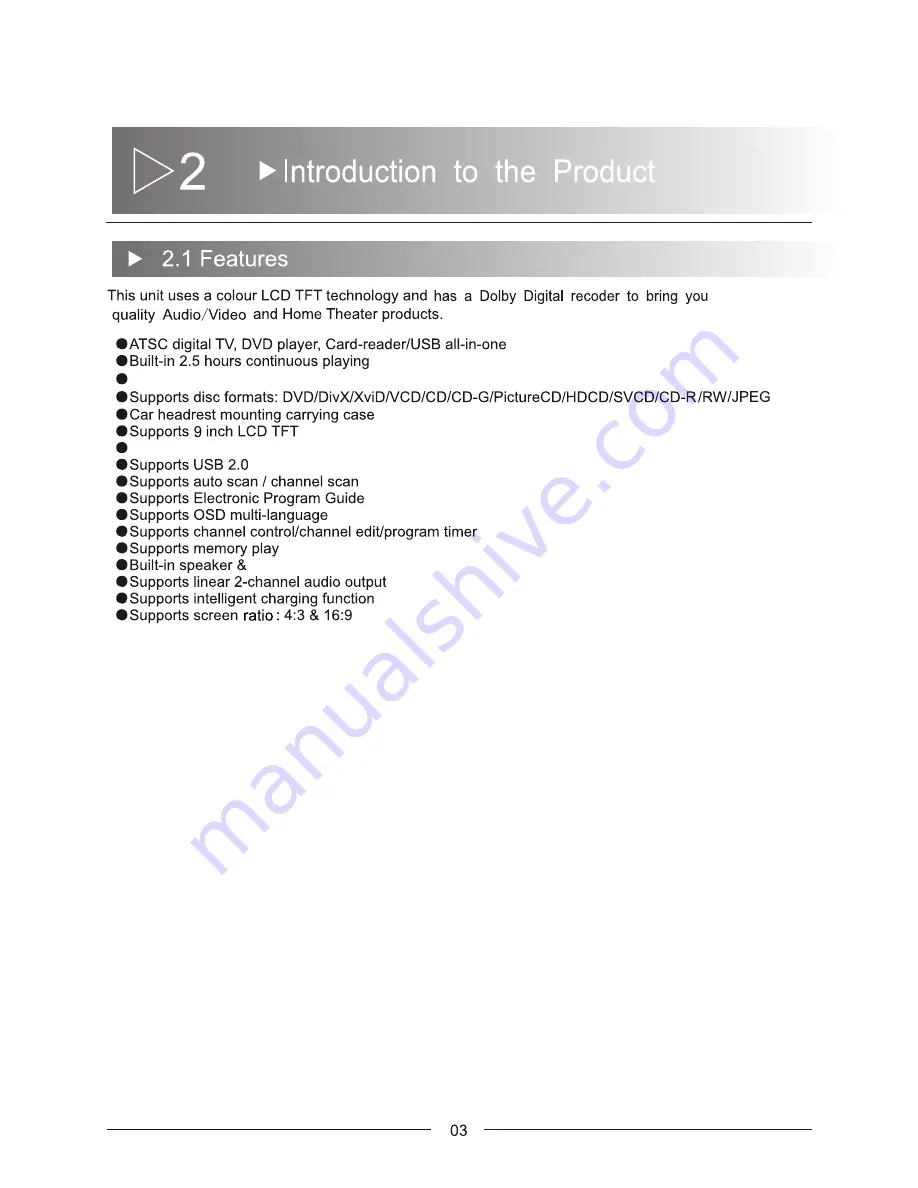 Envizen Portable DVD Player with ATSC TV User Manual Download Page 6