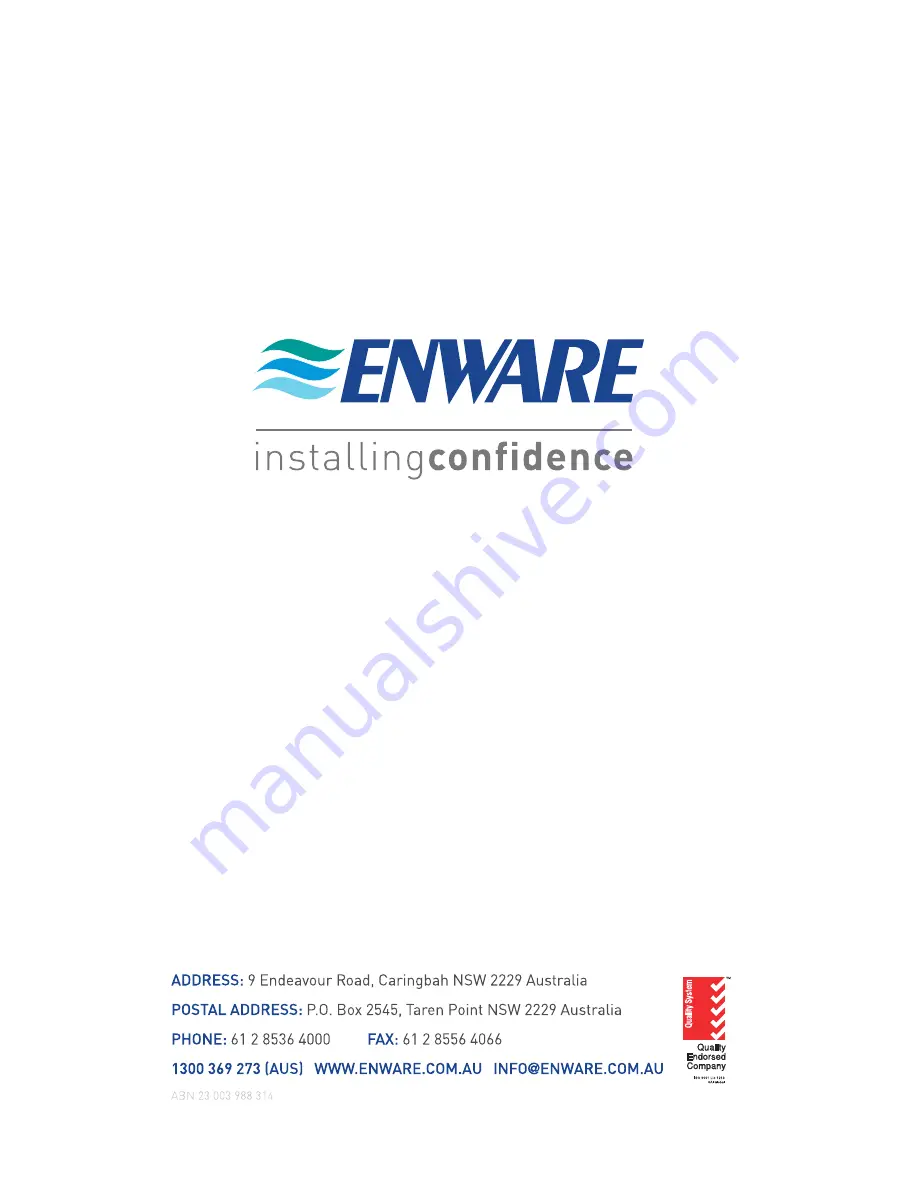 enware aquablend 2000 Installation Instruction Download Page 28