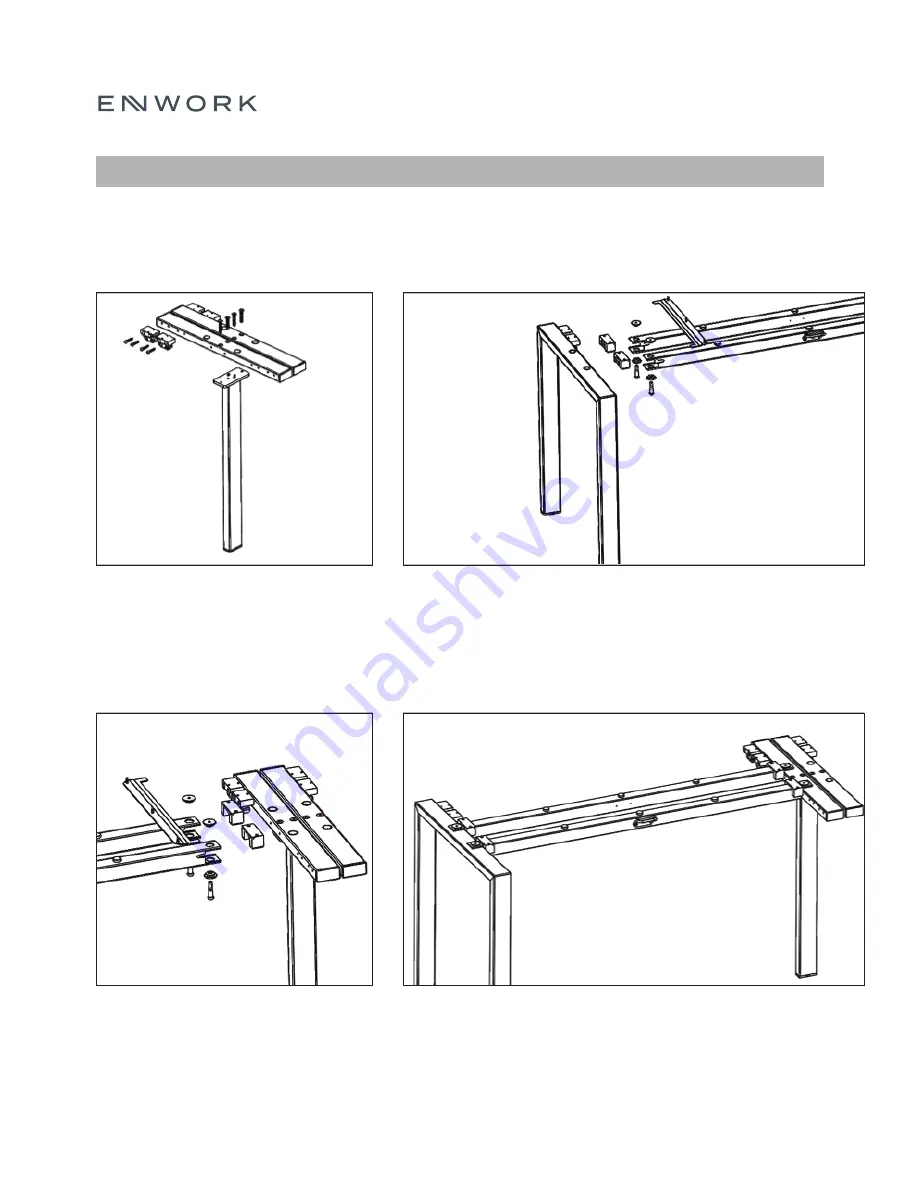 Enwork eBench Table Assembly Instructions Manual Download Page 4