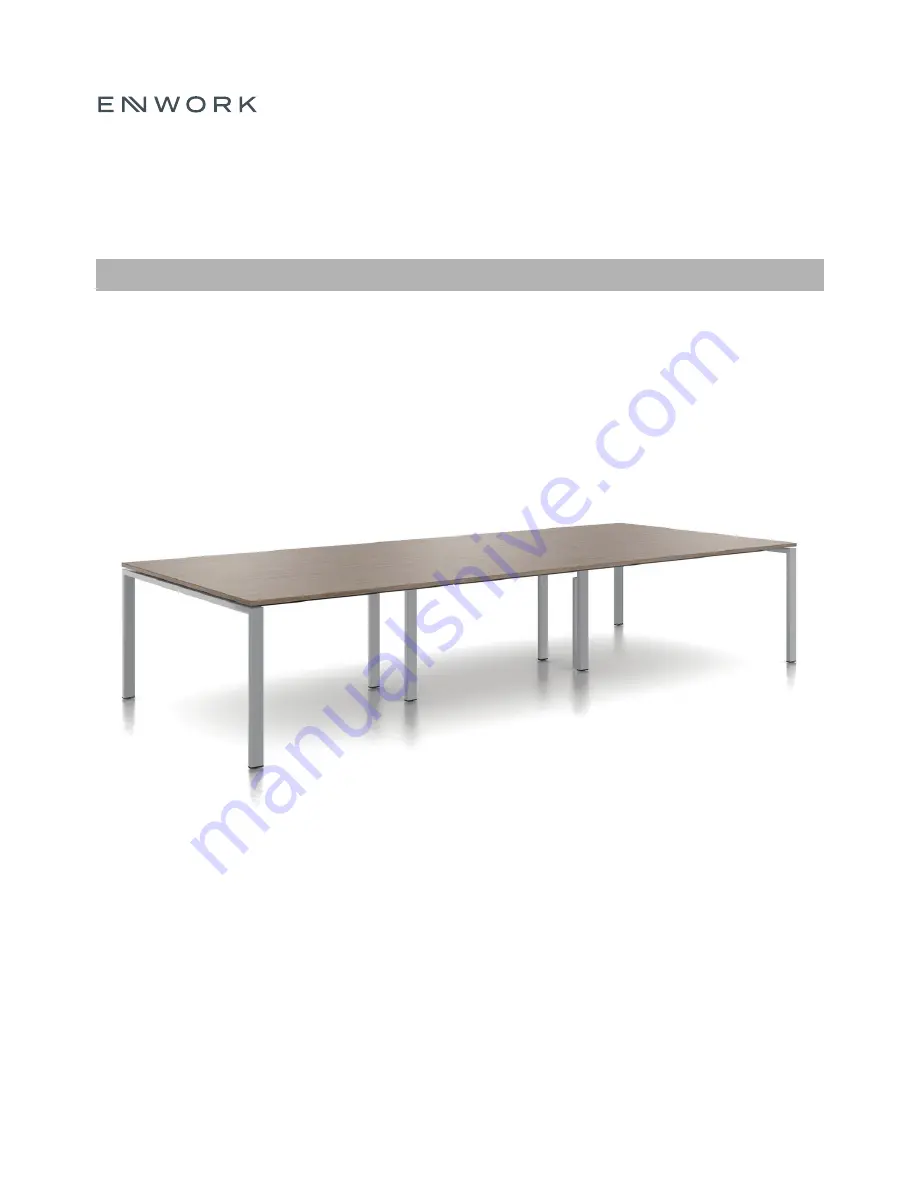 Enwork eBench Table Installation Manual Download Page 1