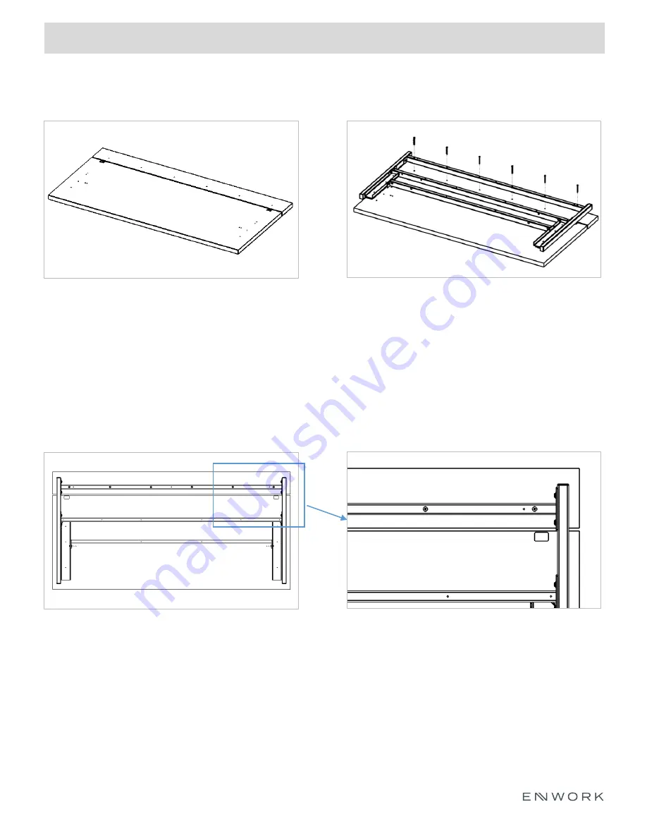 Enwork Sliding Top Desk Installation Instruction Download Page 7