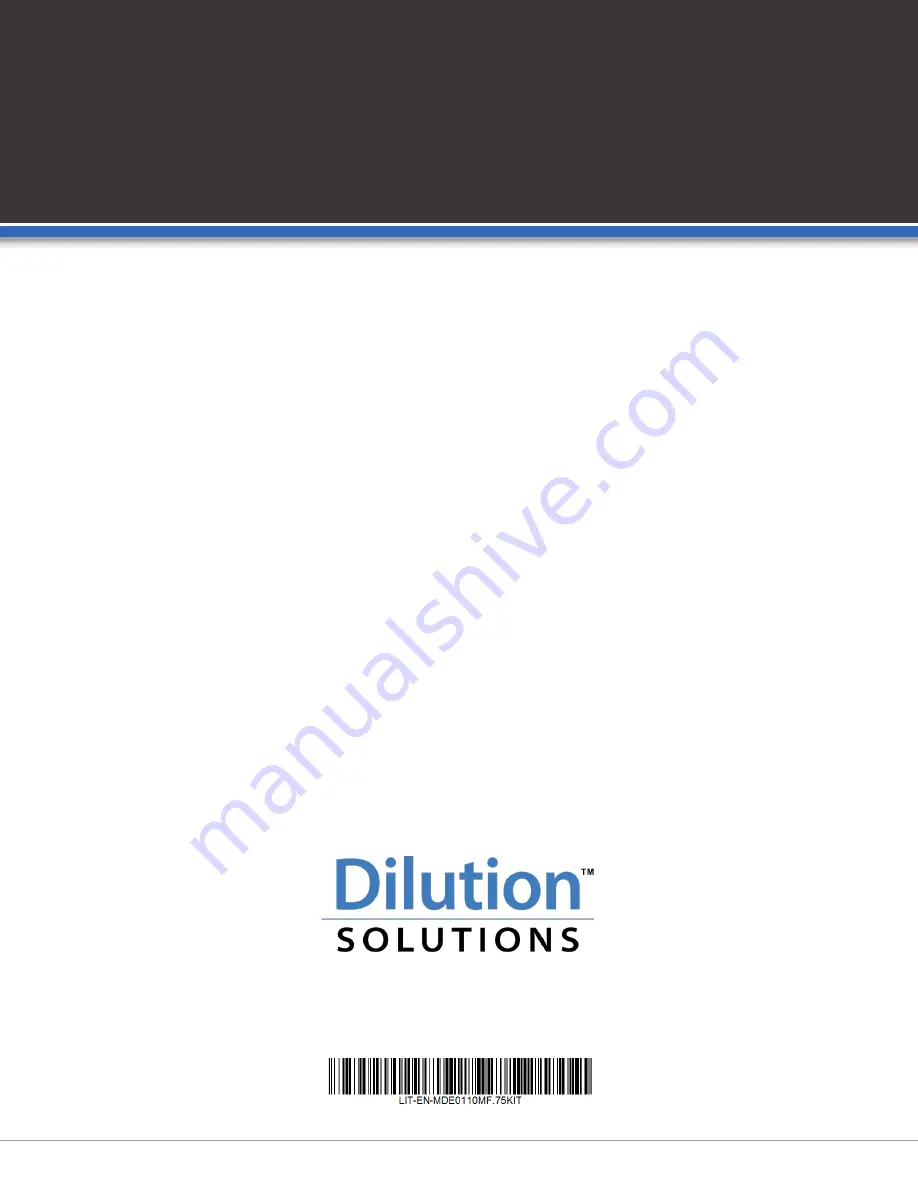 EONE Dilution SOLUTIONS MDE0110MF.75KIT Manual Download Page 16