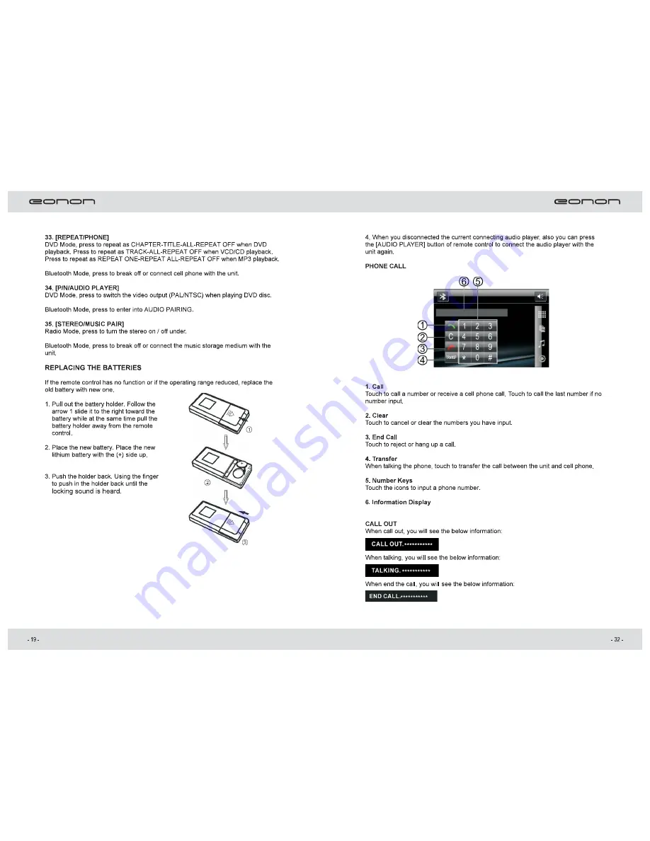 Eonon D1303 User Manual Download Page 22