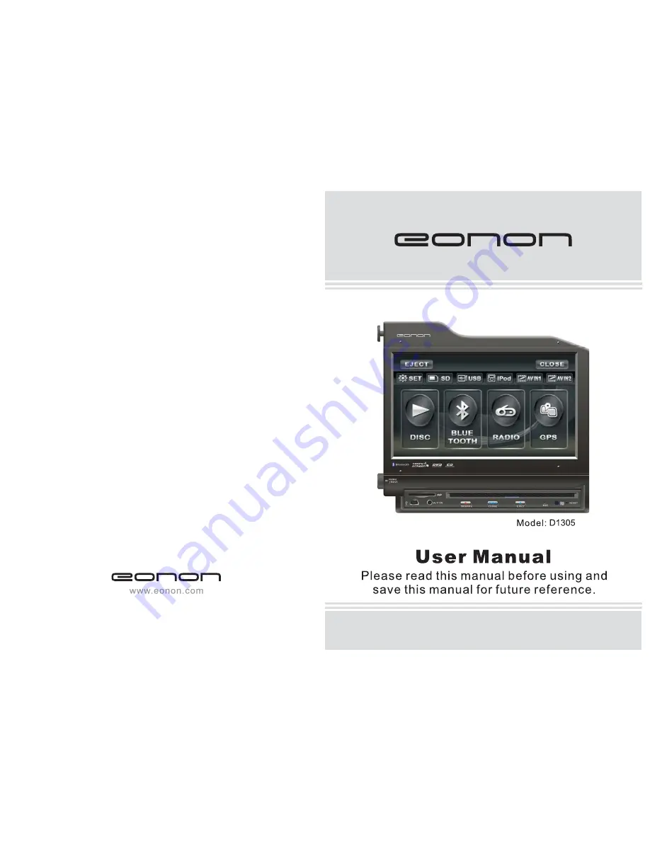 Eonon D1305 User Manual Download Page 1