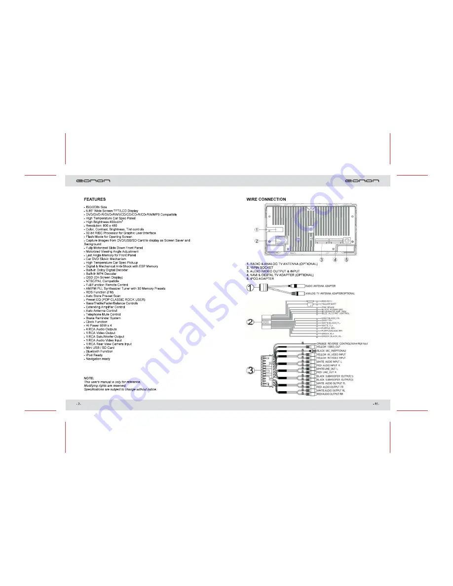 Eonon D2205 User Manual Download Page 6