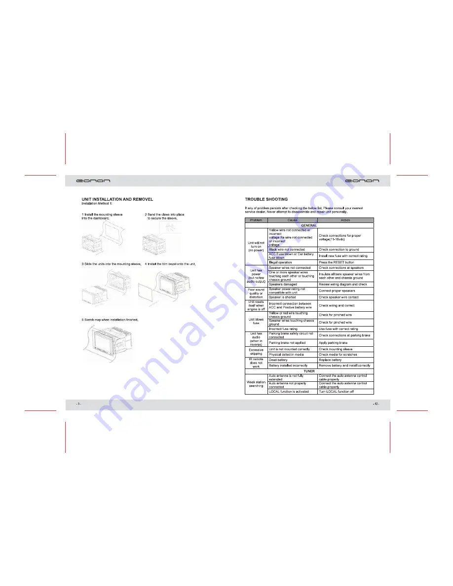 Eonon D2205 User Manual Download Page 8