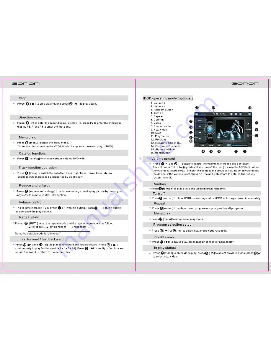 Eonon D2210 User Manual Download Page 13