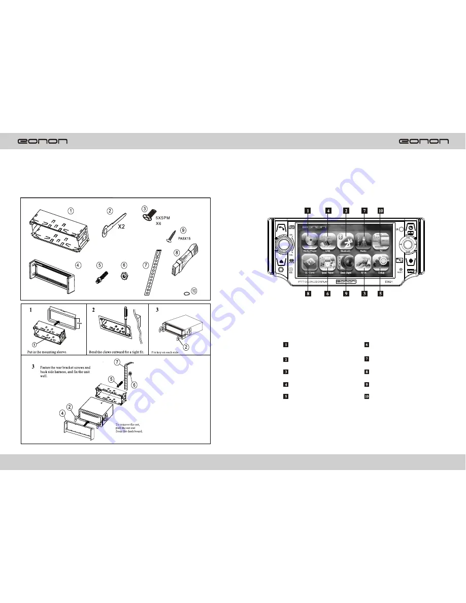 Eonon E0821 User Manual Download Page 7