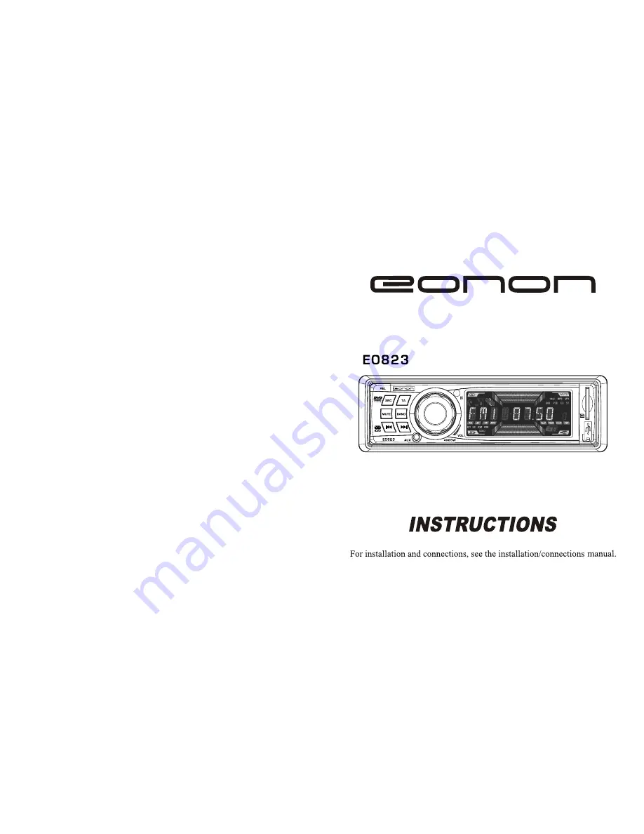 Eonon E0823 Instructions Manual Download Page 1