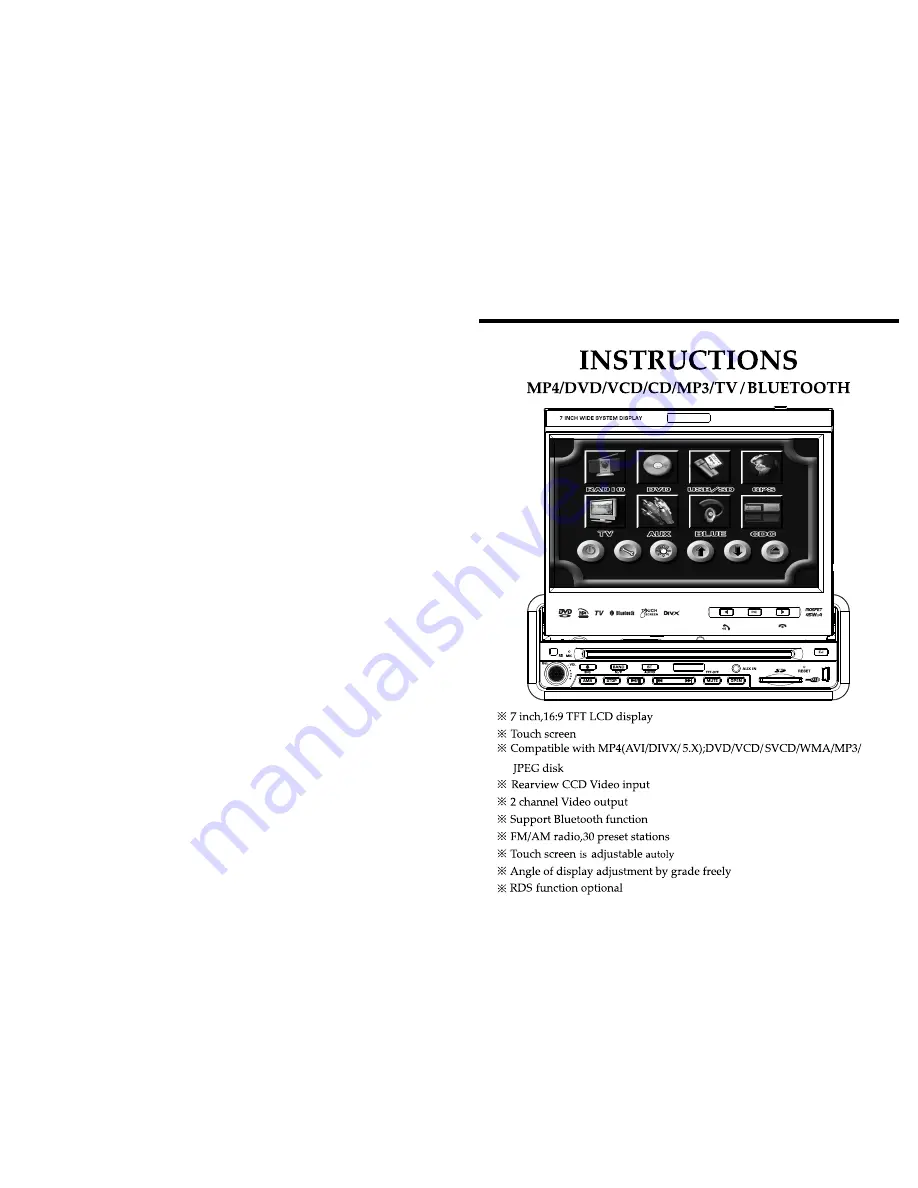 Eonon E0837 Instructions Manual Download Page 1