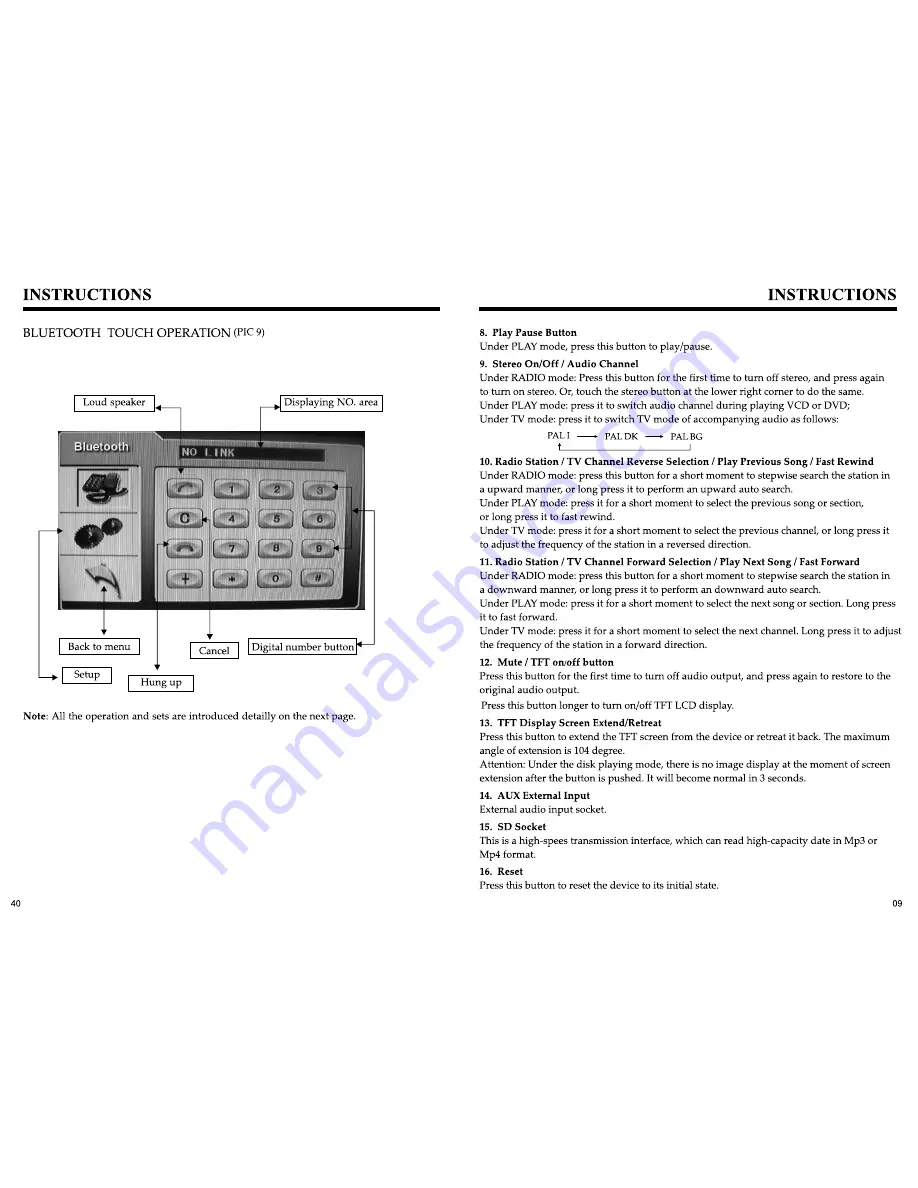 Eonon E0837 Instructions Manual Download Page 9