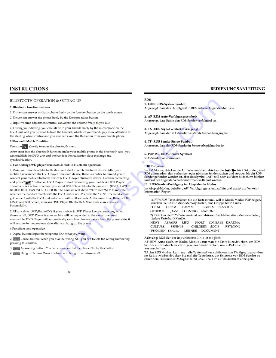 Eonon E0859 Instructions Manual Download Page 34