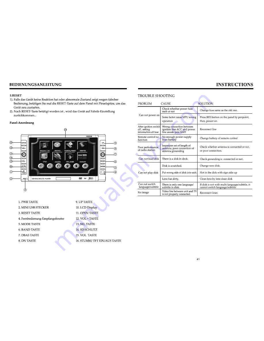 Eonon E0859 Instructions Manual Download Page 41