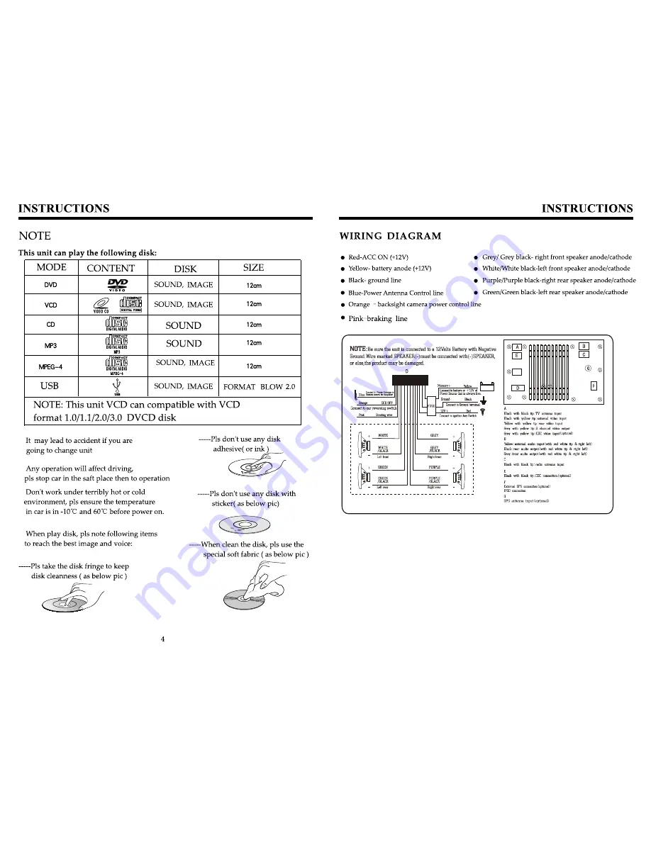 Eonon E1056 Instructions Manual Download Page 4