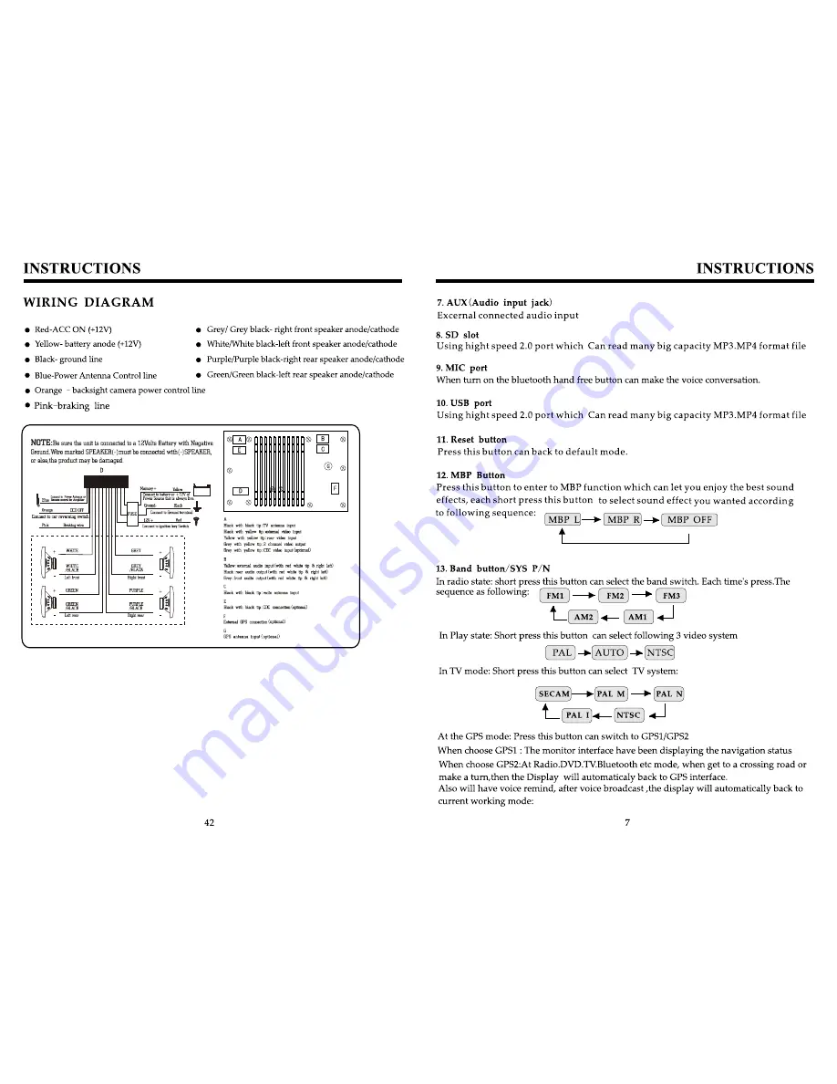 Eonon E1058 Instructions Manual Download Page 7