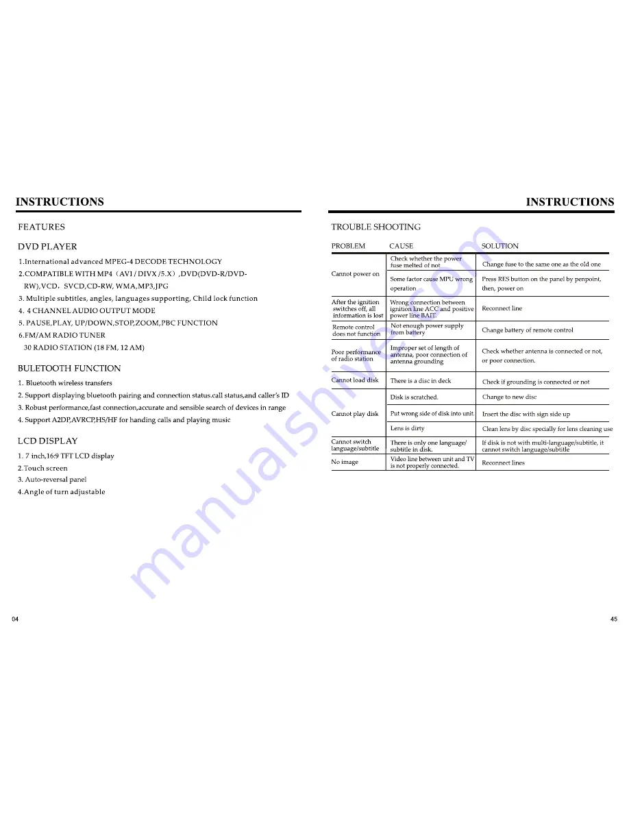 Eonon E838 Instructions Manual Download Page 4