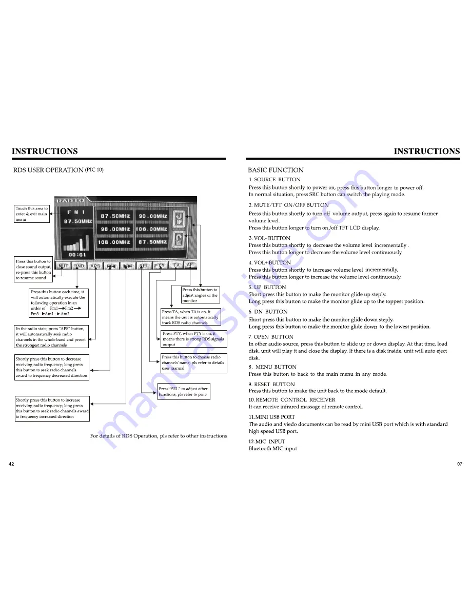 Eonon E838 Instructions Manual Download Page 7