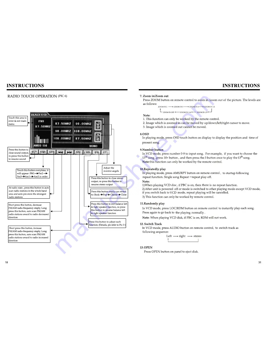 Eonon E838 Instructions Manual Download Page 18