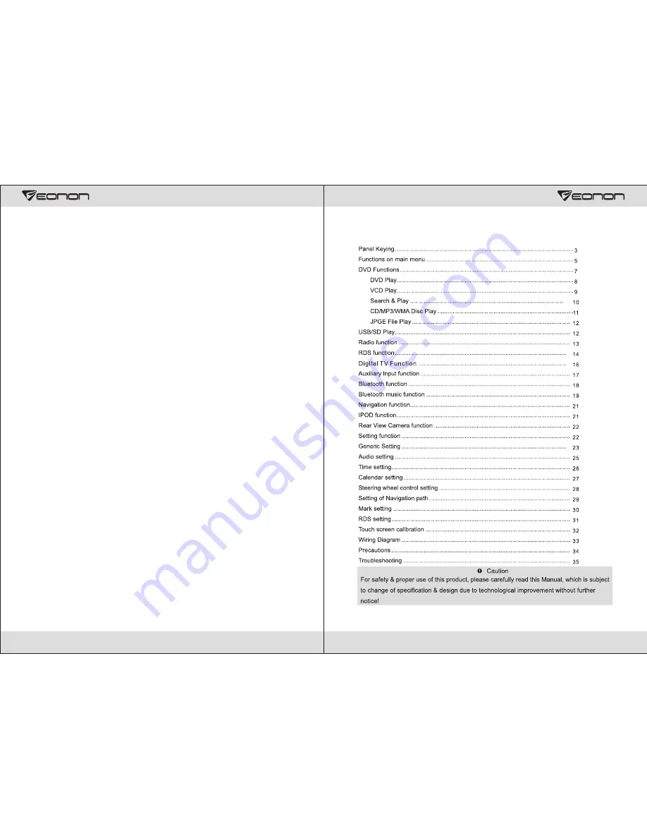 Eonon G2103V User Manual Download Page 3