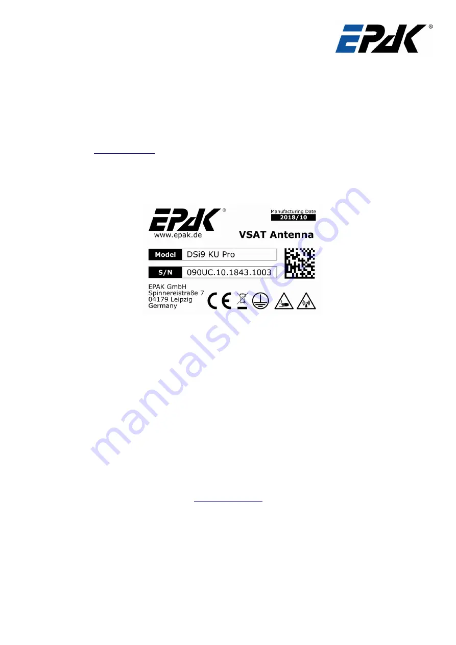 EPAK DSi13Ku Pro Installation And User Manual Download Page 2