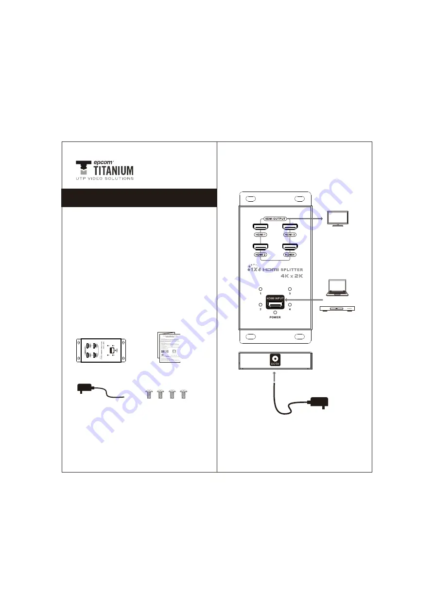 epcom TITANIUM TT314A Quick Start Manual Download Page 1