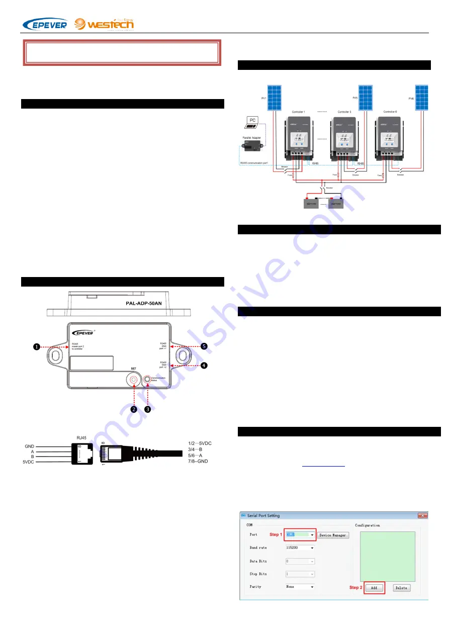 Epever PAL-ADP-50AN Скачать руководство пользователя страница 1
