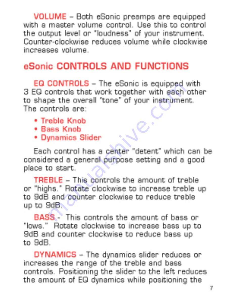 Epiphone eSonic Manual Download Page 9