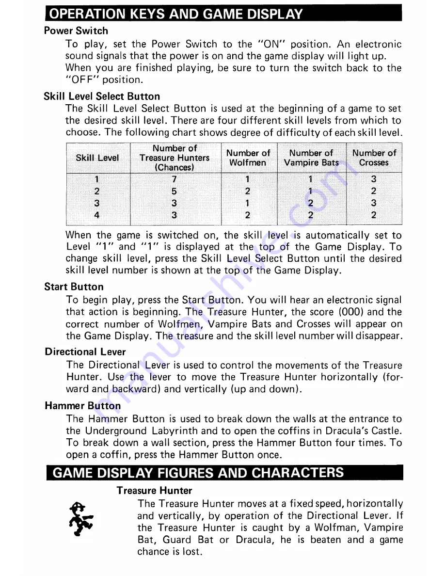 Epoch Dracula Directions For Use Manual Download Page 2