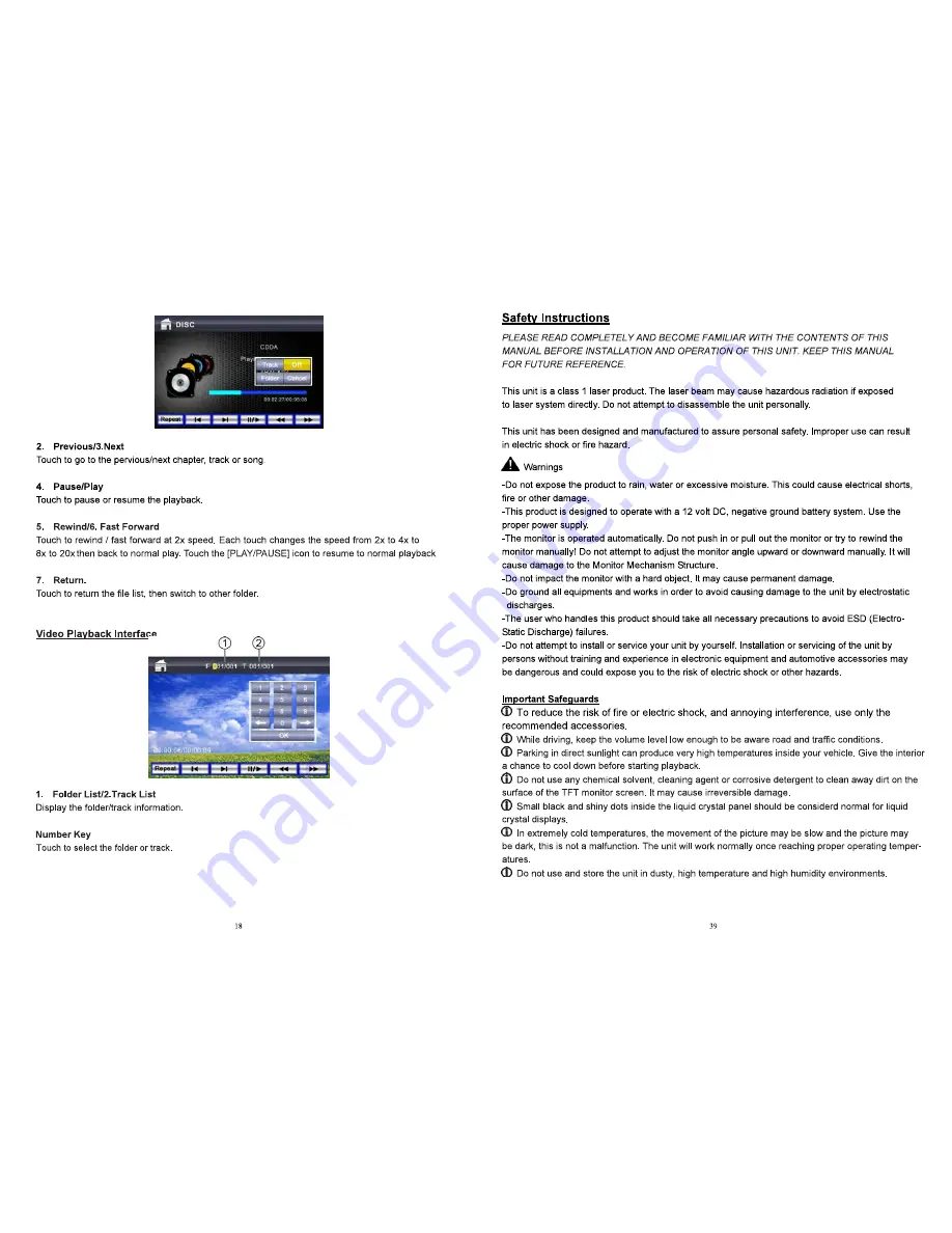 Epsilon Electronics car multimedia system Owner'S Manual Download Page 18