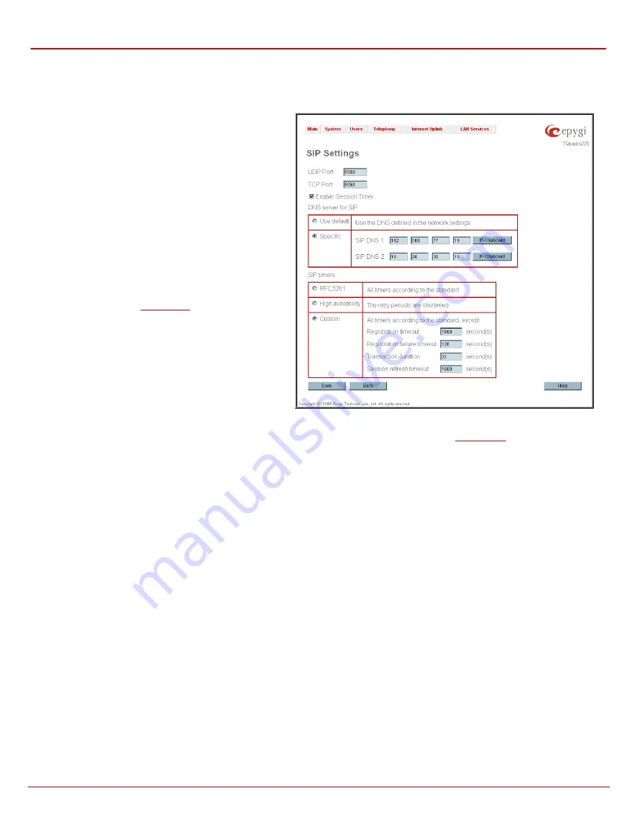 Epygi QUADRO FXO Administrator'S Manual Download Page 38