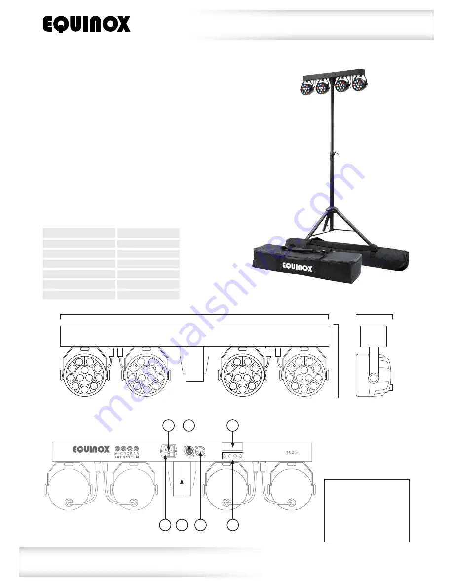 Equinox Systems EQLED135 Скачать руководство пользователя страница 3