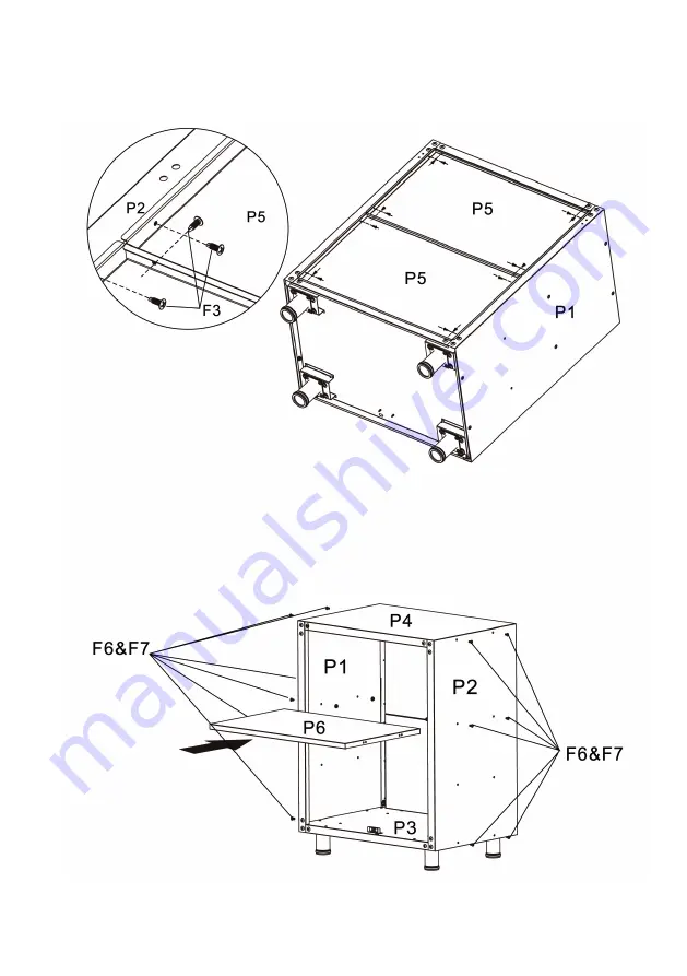 ERBA Floor cabinet 2 doors 06746 Instruction Manual Download Page 6