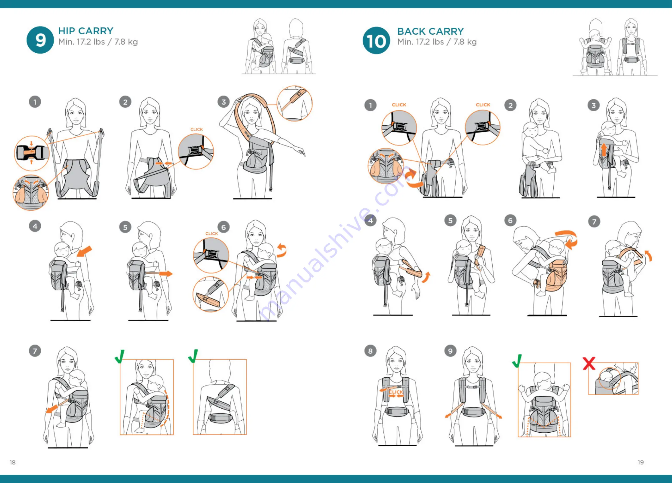 ergobaby Omni 360 Cool Air Mesh Instruction Manual Download Page 10