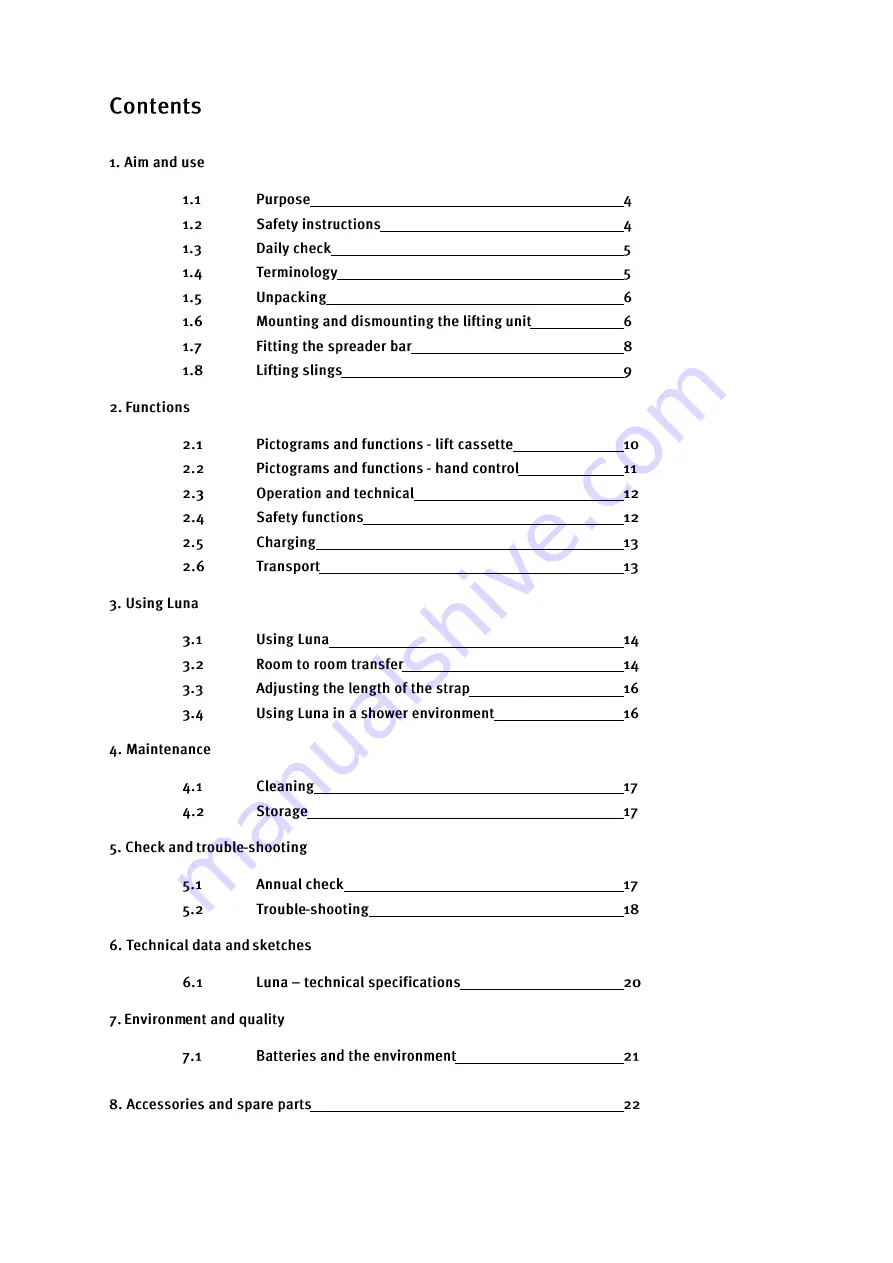 ergolet Luna/200 User Instruction Download Page 3