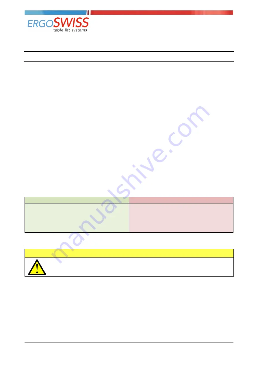 Ergoswiss 901.20034 Operating Instruction Download Page 5