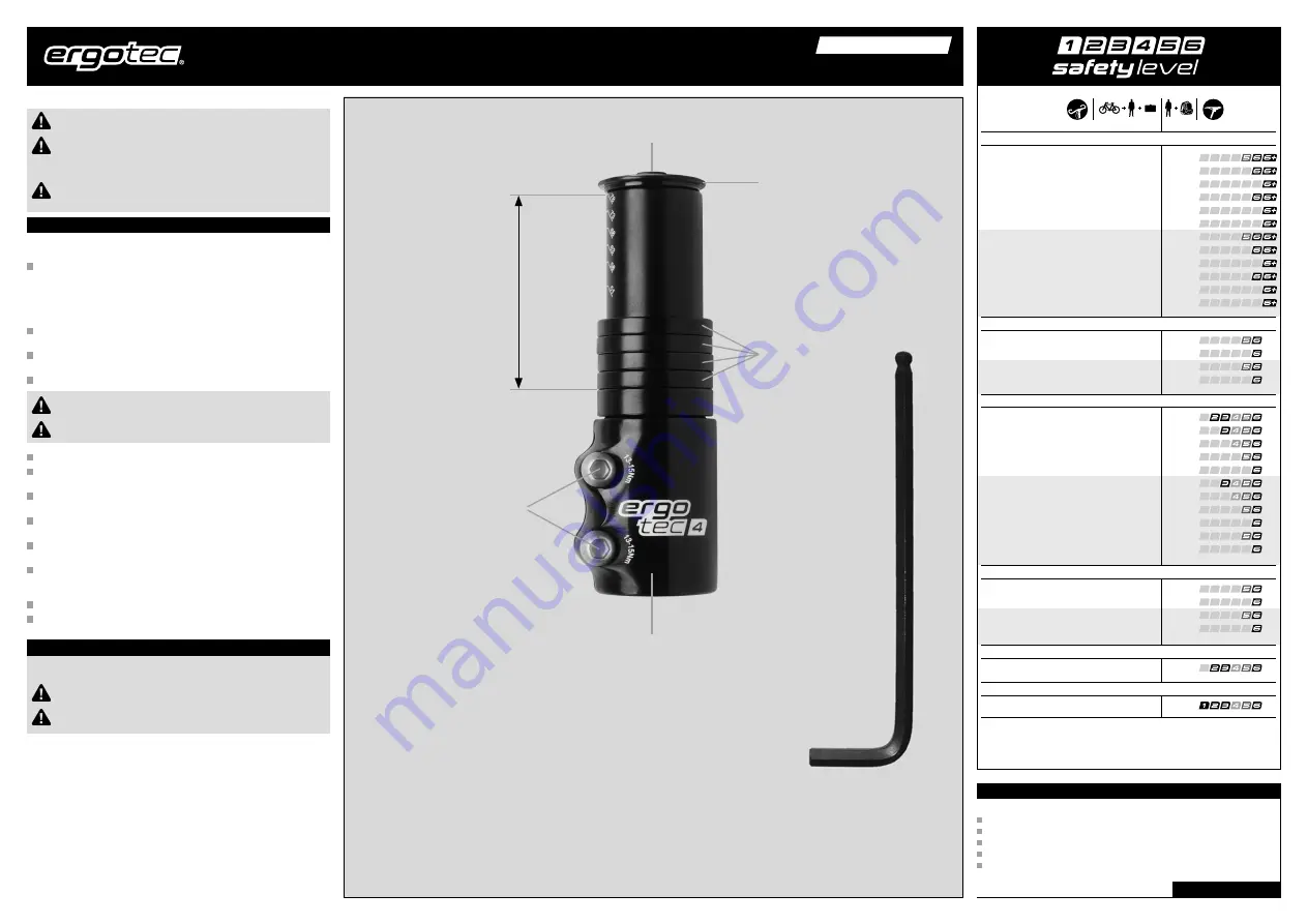 ERGOTEC AHEAD Assembly And Safety Instructions Download Page 2