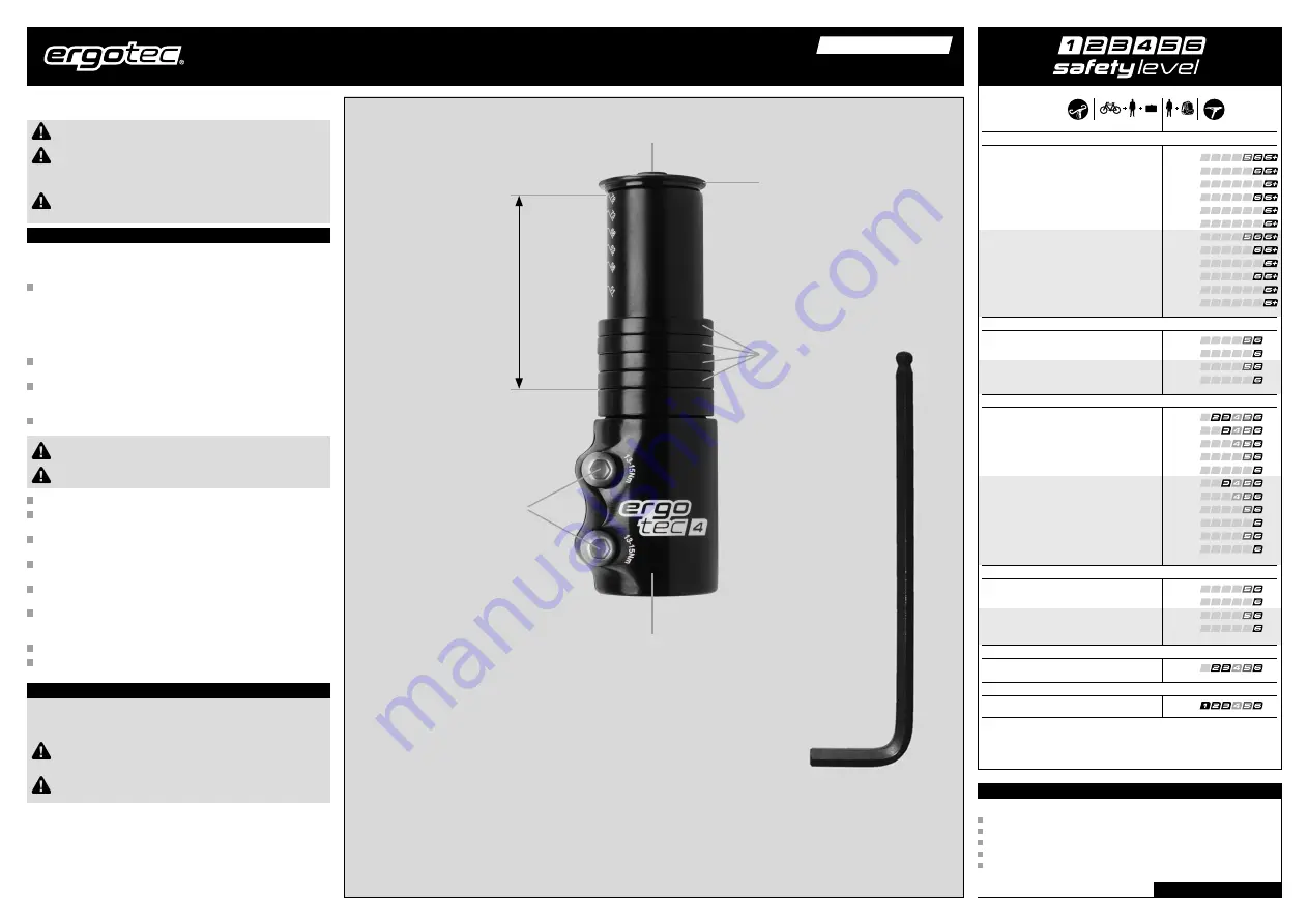 ERGOTEC AHEAD Assembly And Safety Instructions Download Page 5