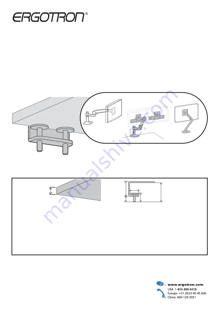 Ergotron C-Clamp Under Mount Скачать руководство пользователя страница 1