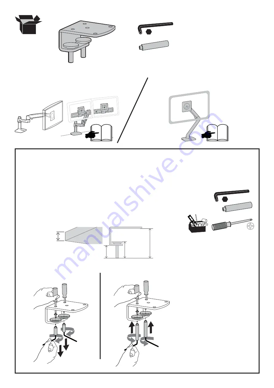 Ergotron C-Clamp Under Mount User Manual Download Page 2