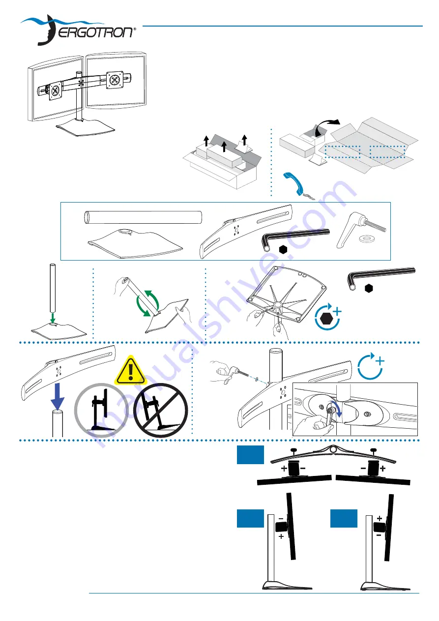 Ergotron DeskStand DS100 Assembly Instructions Download Page 1