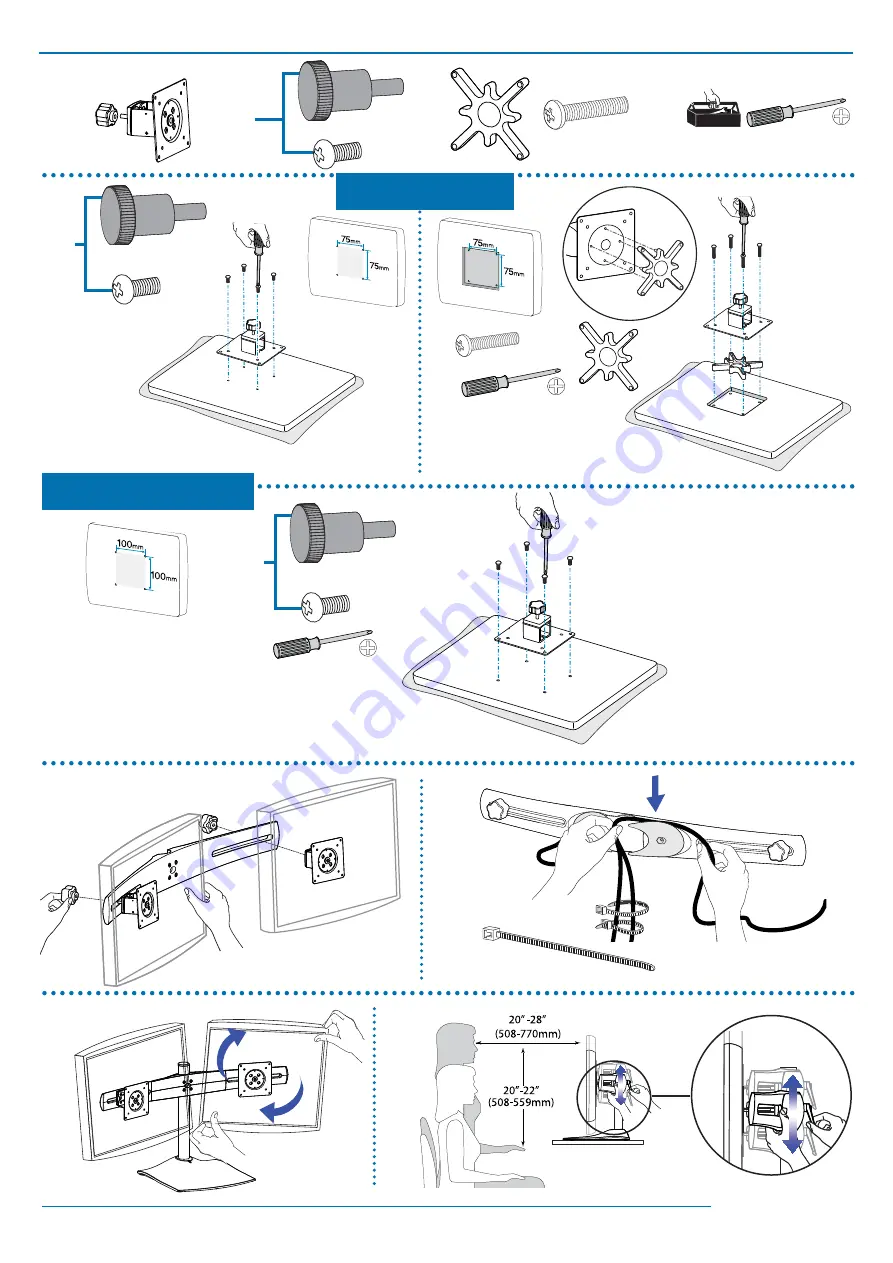 Ergotron DeskStand DS100 Assembly Instructions Download Page 2