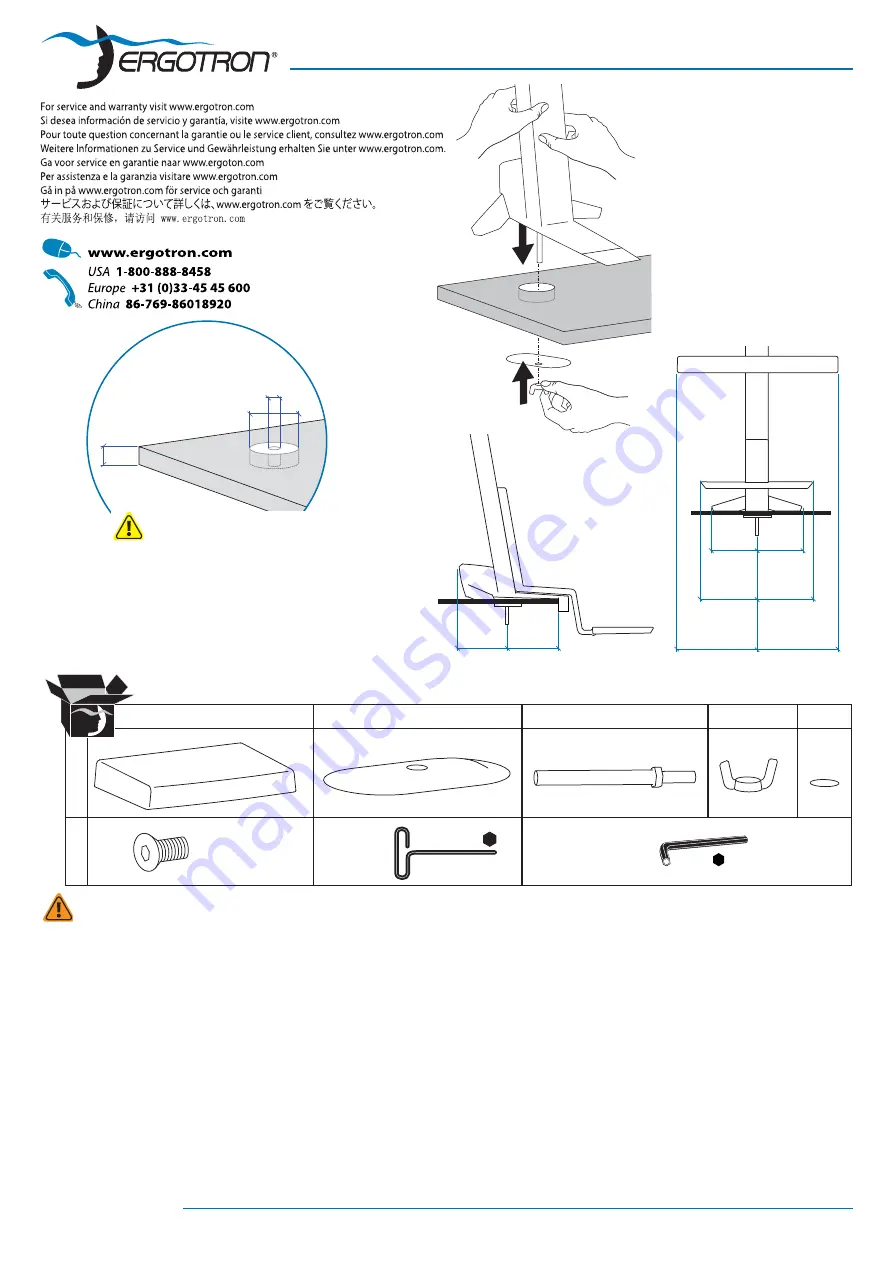 Ergotron Grommet Mount Kit Скачать руководство пользователя страница 1