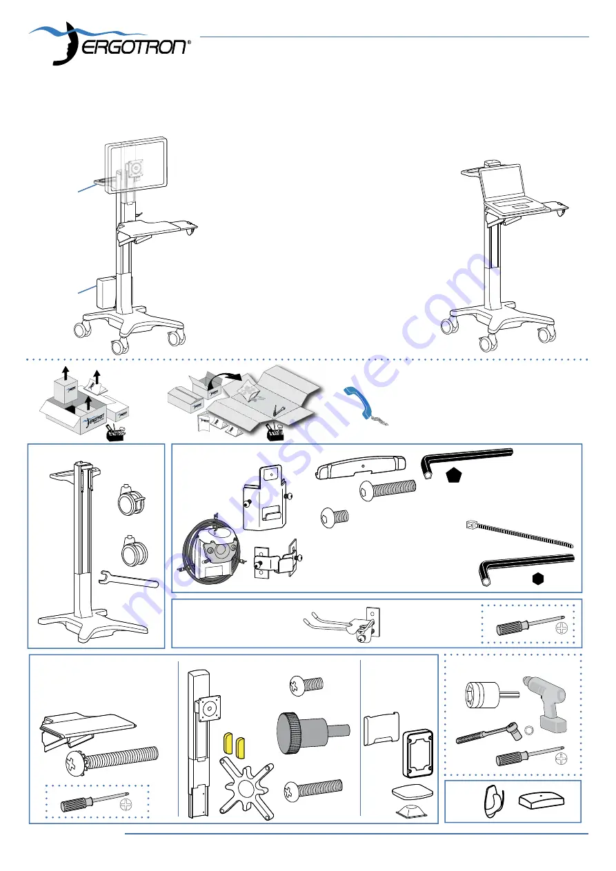 Ergotron Neo-Flex Notebook PC Stand Setup Manual Download Page 1