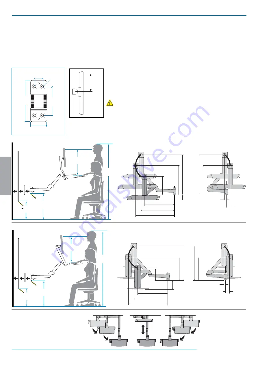 Ergotron StyleView Sit Stand Combo Arm Extender User Manual Download Page 2