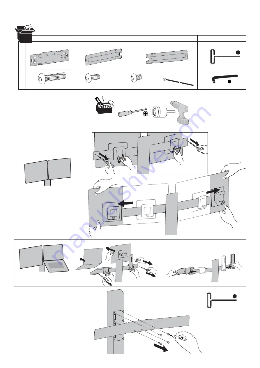 Ergotron WorkFit Dual Hinge Bow Accessory Скачать руководство пользователя страница 5