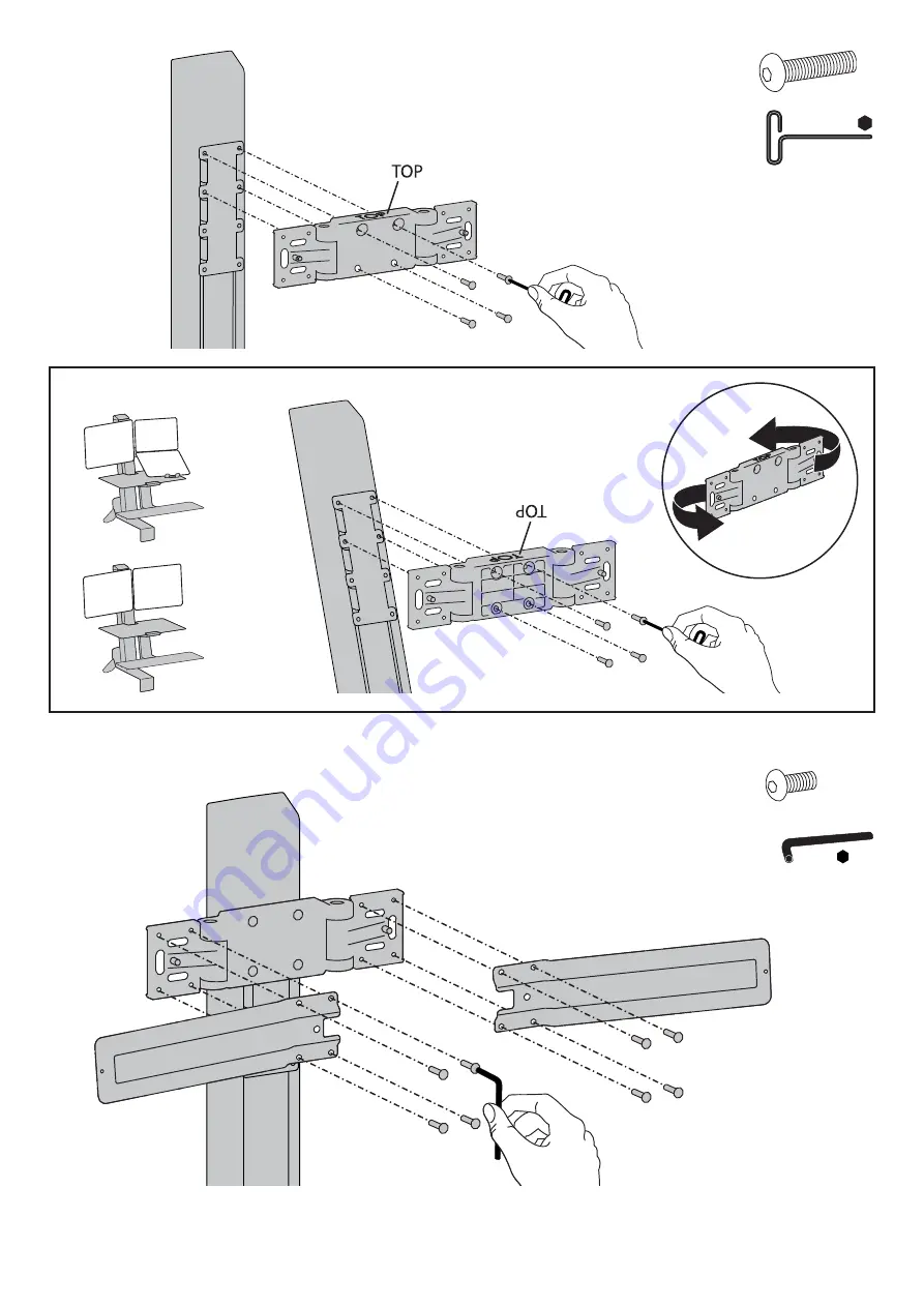 Ergotron WorkFit Dual Hinge Bow Accessory User Manual Download Page 6