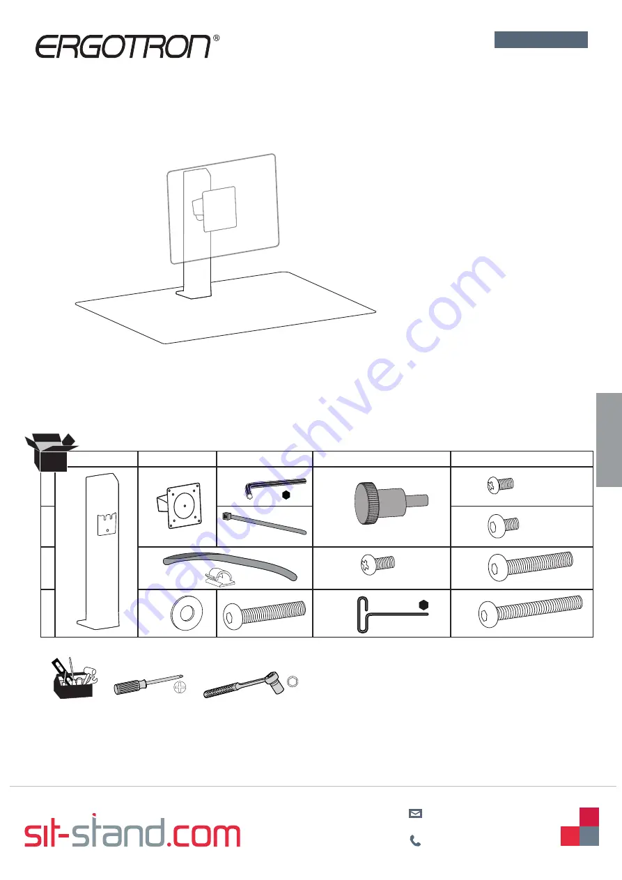 Ergotron Workfit Single LD User Manual Download Page 1