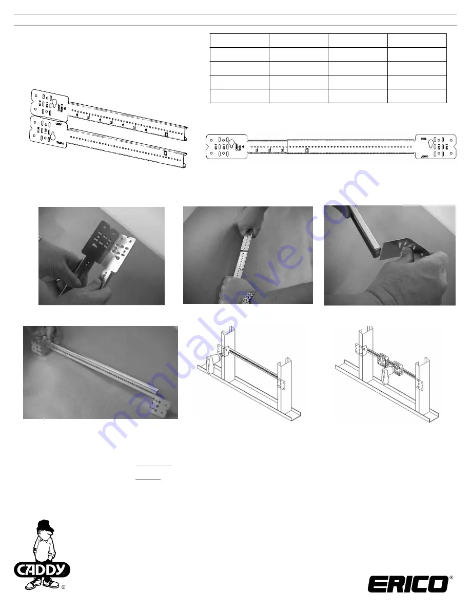 ERICO CADDY TSGB Series Instruction Sheet Download Page 1